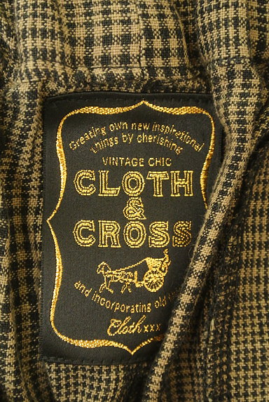 Cloth&Cross（クロス＆クロス）の古着「チェック柄リネンテーパードパンツ（パンツ）」大画像６へ