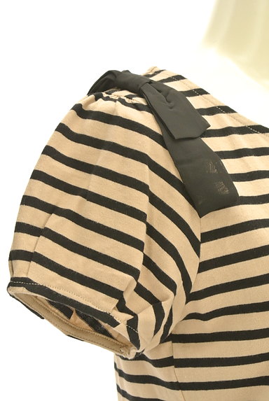 Couture Brooch（クチュールブローチ）の古着「肩リボンボーダーカットソー（ニット）」大画像４へ