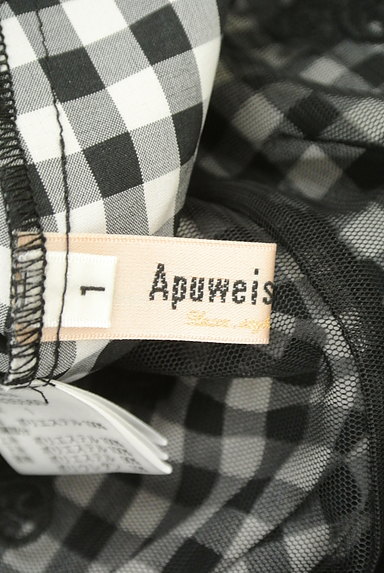 Apuweiser riche（アプワイザーリッシェ）の古着「刺繍チュール×チェックマキシスカート（ロングスカート・マキシスカート）」大画像６へ