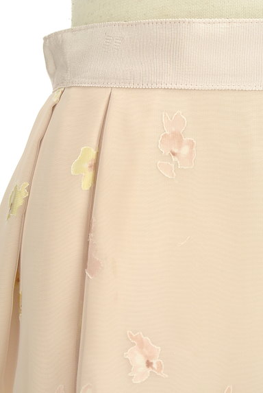 LAISSE PASSE（レッセパッセ）の古着「ミディ丈花柄シアーフレアスカート（スカート）」大画像４へ