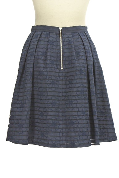 LAISSE PASSE（レッセパッセ）の古着「花刺繍×ボーダーミディ丈スカート（スカート）」大画像２へ