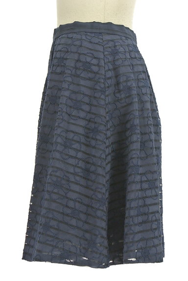 LAISSE PASSE（レッセパッセ）の古着「花刺繍×ボーダーミディ丈スカート（スカート）」大画像３へ