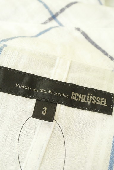SCHLUSSEL（シュリセル）の古着「格子柄半袖オープンカラーシャツ（カジュアルシャツ）」大画像６へ