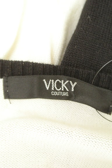 VICKY（ビッキー）の古着「モノトーンプリント長袖ニット（ニット）」大画像６へ