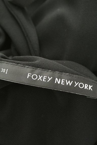 FOXEY（フォクシー）の古着「大人とろみ黒７分袖フード付きパーカー（スウェット・パーカー）」大画像６へ