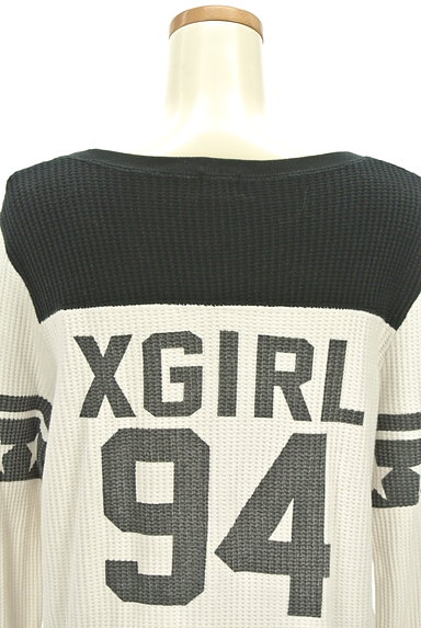 X-girl（エックスガール）の古着「後ろロゴ長袖ワッフルカットソー（Ｔシャツ）」大画像５へ