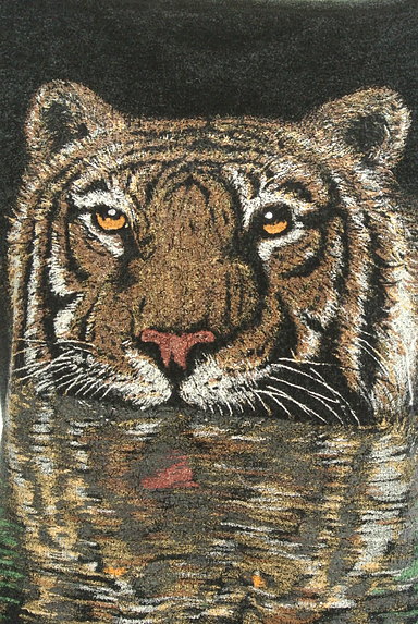 ITALIYA（伊太利屋）の古着「水辺の虎柄デザインカットソー（カットソー・プルオーバー）」大画像４へ