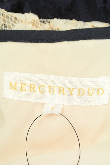 MERCURYDUO（マーキュリーデュオ）の古着「バイカラー膝丈総レースワンピース（ワンピース・チュニック）」大画像６へ
