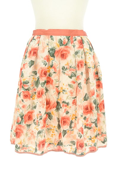 LAISSE PASSE（レッセパッセ）の古着「こすれ花柄プリント膝上丈スカート（スカート）」大画像１へ