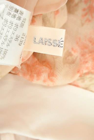 LAISSE PASSE（レッセパッセ）の古着「丸襟花柄シアー膝丈ワンピース（ワンピース・チュニック）」大画像６へ