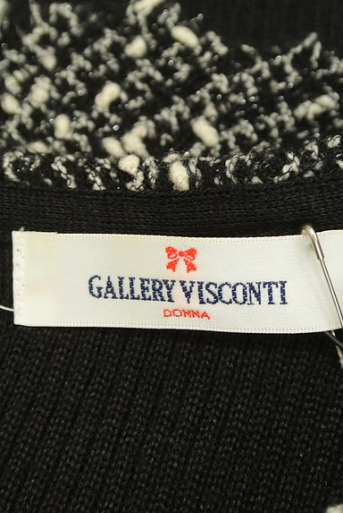 GALLERY VISCONTI（ギャラリービスコンティ）の古着「ツイード丸襟半袖リブニット（ニット）」大画像６へ