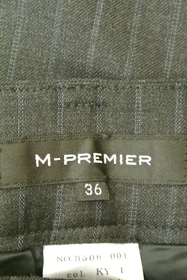 M-premier（エムプルミエ）の古着「ストライプ柄センタープレスフレアパンツ（パンツ）」大画像６へ