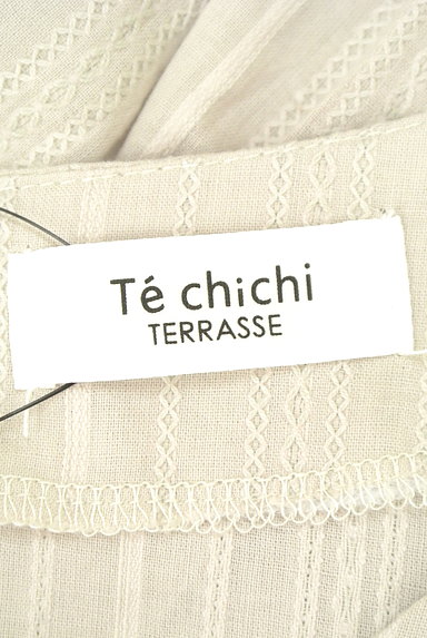 Te chichi（テチチ）の古着「ストライプ柄刺繍七分袖コットンブラウス（カットソー・プルオーバー）」大画像６へ