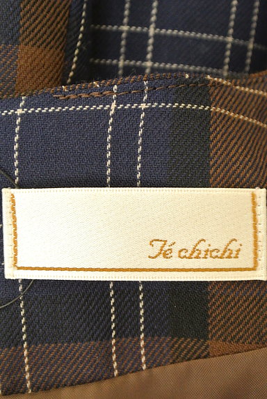 Te chichi（テチチ）の古着「七分袖チェック柄膝下丈ワンピース（ワンピース・チュニック）」大画像６へ