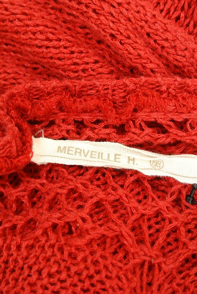 MERVEILLE H.（メルベイユアッシュ）の古着「ドルマンカギ編み５分袖ロングカーデ（カーディガン・ボレロ）」大画像６へ