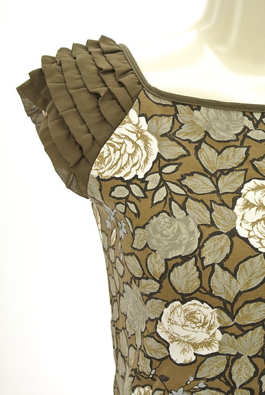 Lois CRAYON（ロイスクレヨン）の古着「ティアードフリル袖花柄カットソー（カットソー・プルオーバー）」大画像４へ