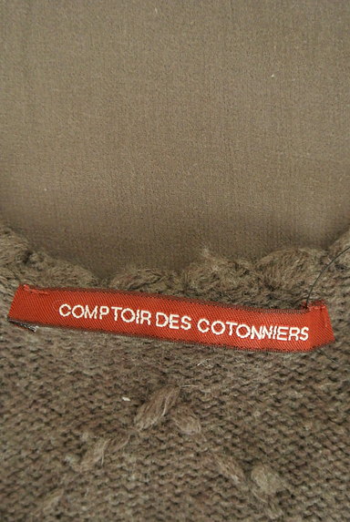 Comptoir des Cotonniers（コントワーデコトニエ）の古着「半袖ニット異素材切替膝丈ワンピース（ワンピース・チュニック）」大画像６へ