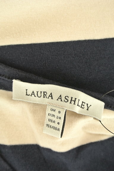 Laura Ashley（ローラアシュレイ）の古着「ボーダーパフ袖カットソー（Ｔシャツ）」大画像６へ