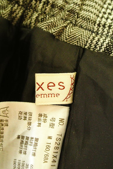 axes femme（アクシーズファム）の古着「チェック柄フレア膝上丈スカート（ミニスカート）」大画像６へ