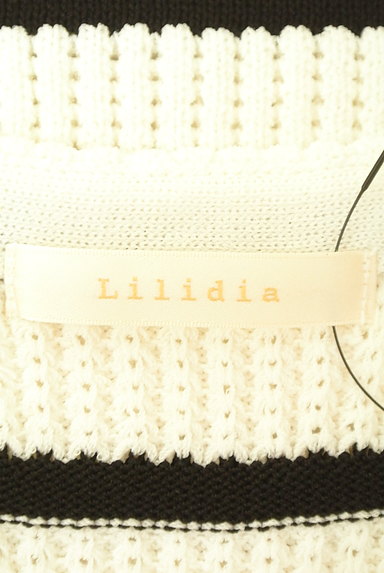 Lilidia（リリディア）の古着「Vネックボーダーサマーニット（ニット）」大画像６へ
