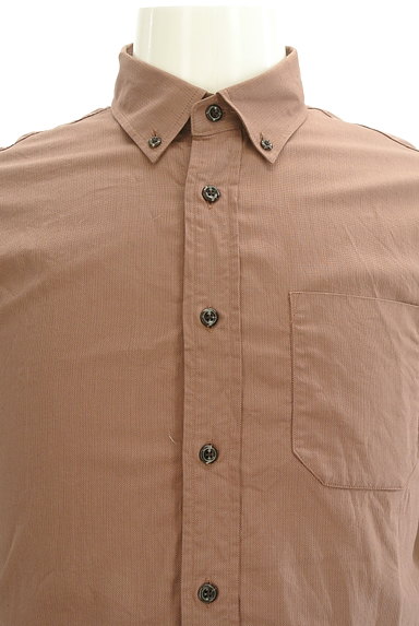 COMME CA COMMUNE（コムサコミューン）の古着「シンプルブラウンシャツ（カジュアルシャツ）」大画像４へ