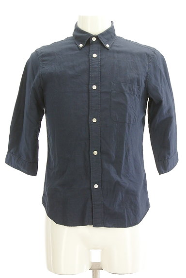COMME CA COMMUNE（コムサコミューン）の古着「マリンルック７分袖シャツ（カジュアルシャツ）」大画像１へ