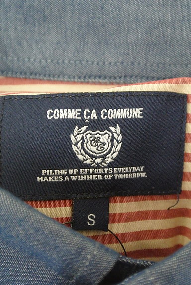 COMME CA COMMUNE（コムサコミューン）の古着「インディゴデニム風カラーシャツ（カジュアルシャツ）」大画像６へ