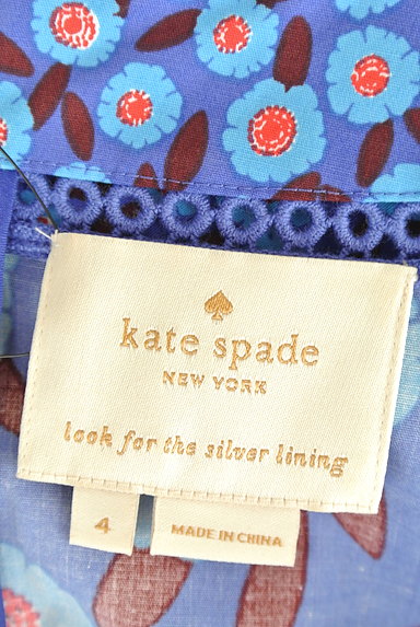 kate spade new york（ケイトスペード ニューヨーク）の古着「レースライン花柄膝下丈ワンピース（ワンピース・チュニック）」大画像６へ