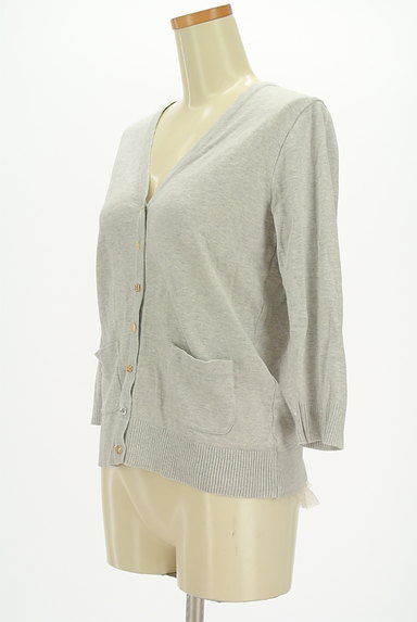 LAISSE PASSE（レッセパッセ）の古着「裾フリルチュール７分袖カーディガン（カーディガン・ボレロ）」大画像３へ