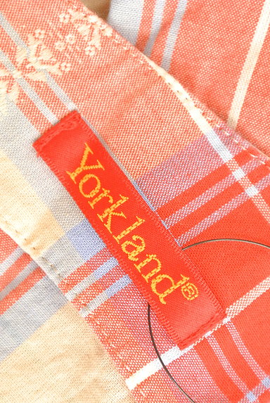 YORKLAND（ヨークランド）の古着「衿フリルチェック柄ペプラムカットソー（カットソー・プルオーバー）」大画像６へ