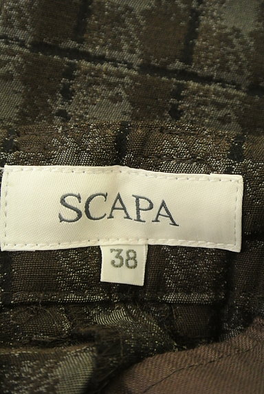 SCAPA（スキャパ）の古着「こすれチェック柄テーパードパンツ（パンツ）」大画像６へ