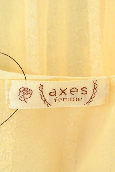 axes femme（アクシーズファム）の古着「丸襟リボンシアーブラウス（ブラウス）」大画像６へ