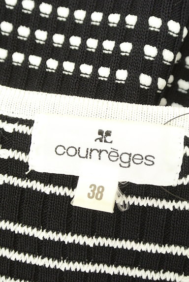 Courreges（クレージュ）の古着「バイカラー７分袖カーディガン（カーディガン・ボレロ）」大画像６へ