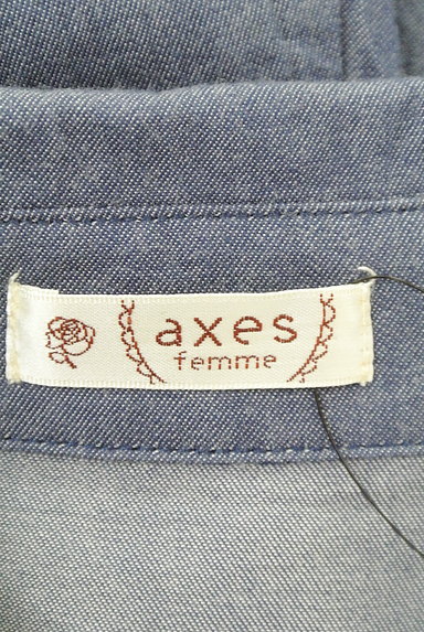 axes femme（アクシーズファム）の古着「変形ヘムデニム風７分袖ワンピース（ワンピース・チュニック）」大画像６へ