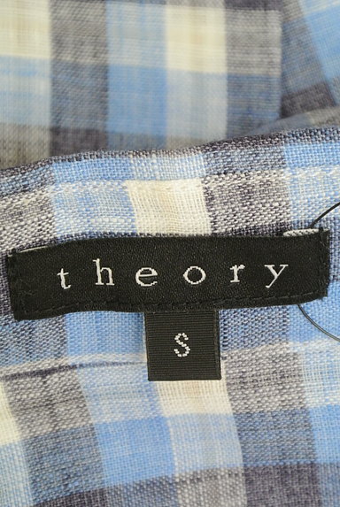theory（セオリー）の古着「チェック柄リネンシャツ（カジュアルシャツ）」大画像６へ
