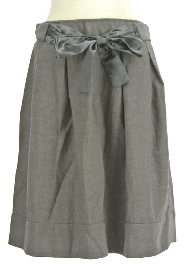 NATURAL BEAUTY BASIC（ナチュラルビューティベーシック）の古着「リボンベルトフレア膝丈スカート（スカート）」大画像１へ