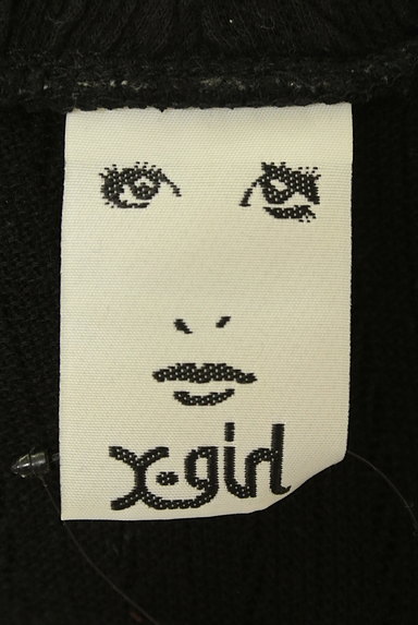 X-girl（エックスガール）の古着「ロゴ刺繍ハイネックリブカットソー（カットソー・プルオーバー）」大画像６へ