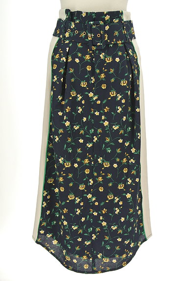 REDYAZEL（レディアゼル）の古着「花柄サイドラインマキシスカート（ロングスカート・マキシスカート）」大画像１へ