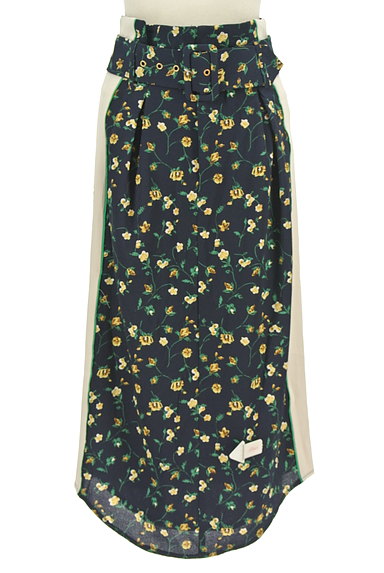 REDYAZEL（レディアゼル）の古着「花柄サイドラインマキシスカート（ロングスカート・マキシスカート）」大画像４へ