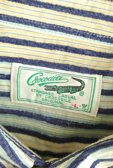 Crocodile（クロコダイル）の古着「凹凸ストライプ柄シャツ（カジュアルシャツ）」大画像６へ