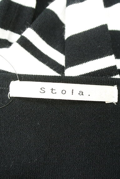 Stola.（ストラ）の古着「七分袖ボーダーカーディガン（カーディガン・ボレロ）」大画像６へ