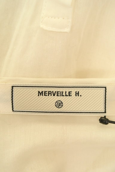 MERVEILLE H.（メルベイユアッシュ）の古着「シアーレースノーカラーフレアブラウス（ブラウス）」大画像６へ