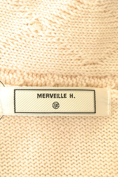 MERVEILLE H.（メルベイユアッシュ）の古着「袖シャギーカシュクールニット（ニット）」大画像６へ