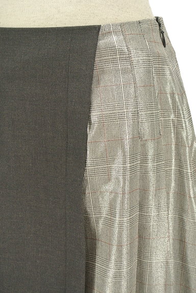 MERVEILLE H.（メルベイユアッシュ）の古着「メタリックラップ風ミモレ丈スカート（スカート）」大画像４へ