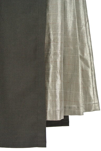 MERVEILLE H.（メルベイユアッシュ）の古着「メタリックラップ風ミモレ丈スカート（スカート）」大画像５へ