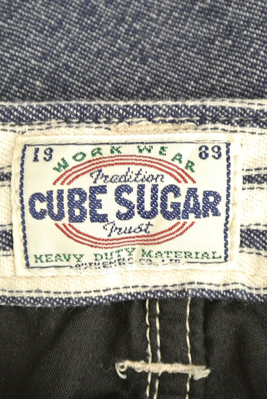 CUBE SUGAR（キューブシュガー）の古着「ダンガリーデニム風ワイドパンツ（パンツ）」大画像６へ