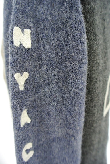 CUBE SUGAR（キューブシュガー）の古着「マルチ切替ロゴ刺繍ニットセーター（セーター）」大画像５へ