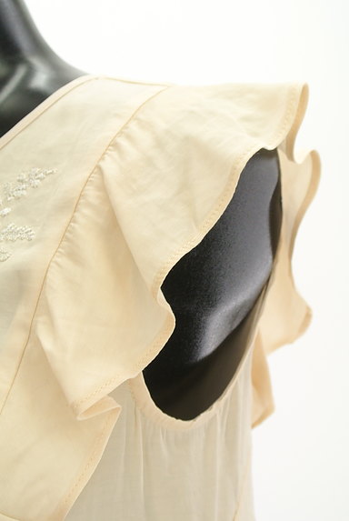 JILL by JILLSTUART（ジルバイジルスチュアート）の古着「刺繍入りフリル袖ブラウス（カットソー・プルオーバー）」大画像５へ