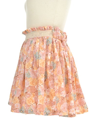 LIZ LISA（リズリサ）の古着「花柄タックフレアミニスカート（ミニスカート）」大画像３へ