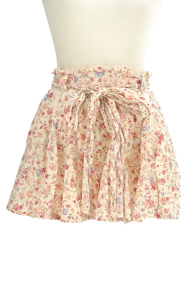 LIZ LISA（リズリサ）の古着「小花柄リボンベルトミニスカート（ミニスカート）」大画像１へ